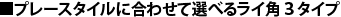 �v���[�X�^�C���ɍ��킹�đI�ׂ郉�C�p�R�^�C�v