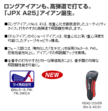 ミズノ ゴルフ ｊｐｘ ａ２５ アイアン ジーワンゴルフ