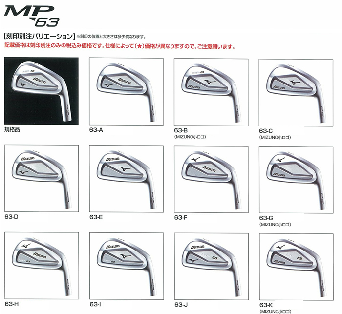 ミズノアイアン　MP63